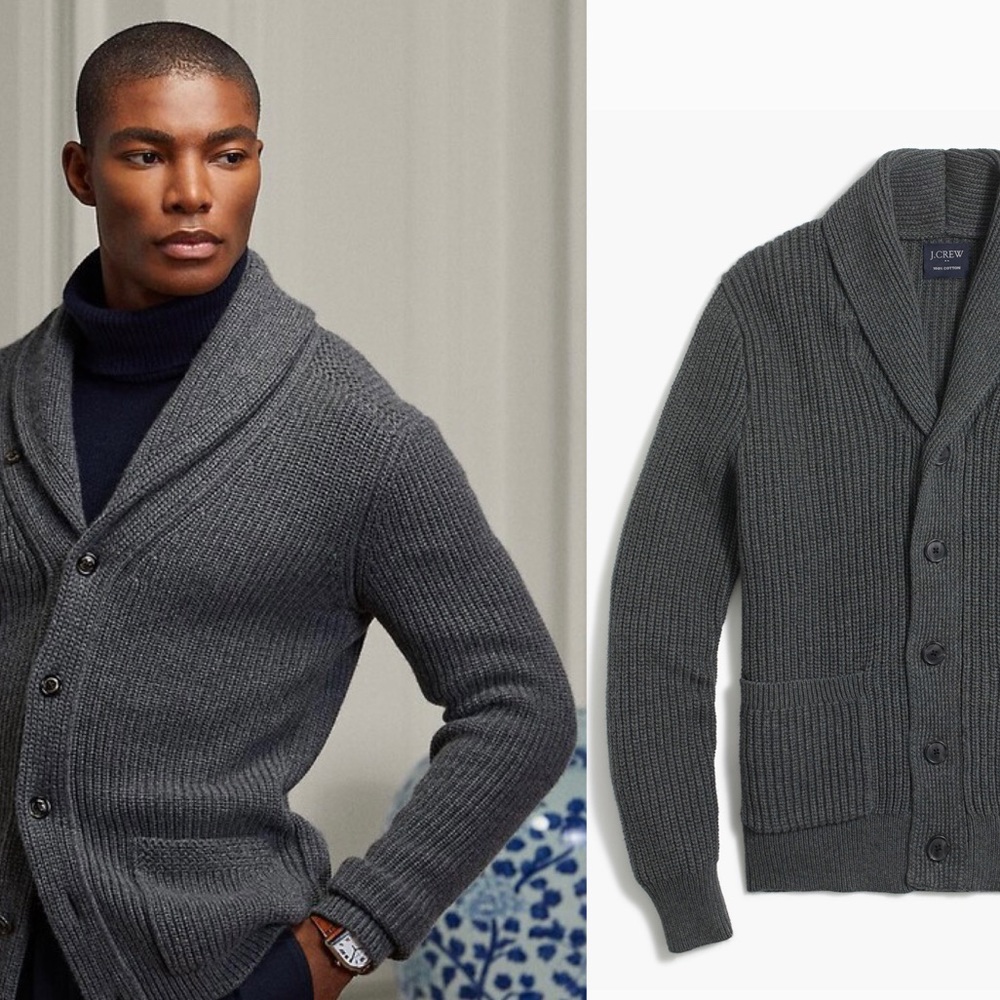 J. CREW FACTORY Men’s Shawl-collar Cardigan Sweater
